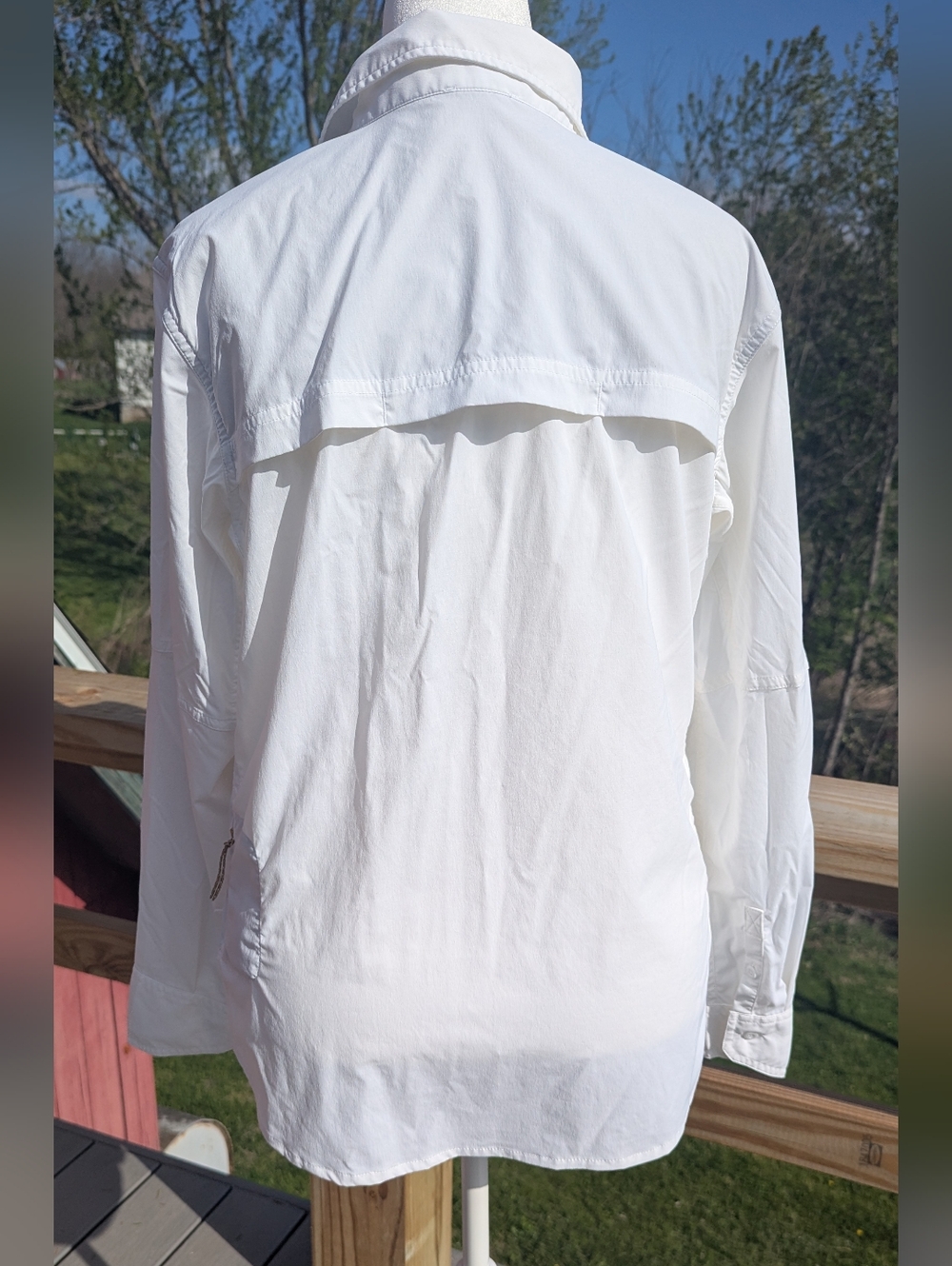 REI Sahara Long Sleeve Shirt Solid White - Picture 10 of 14
